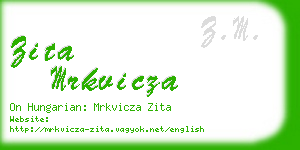 zita mrkvicza business card